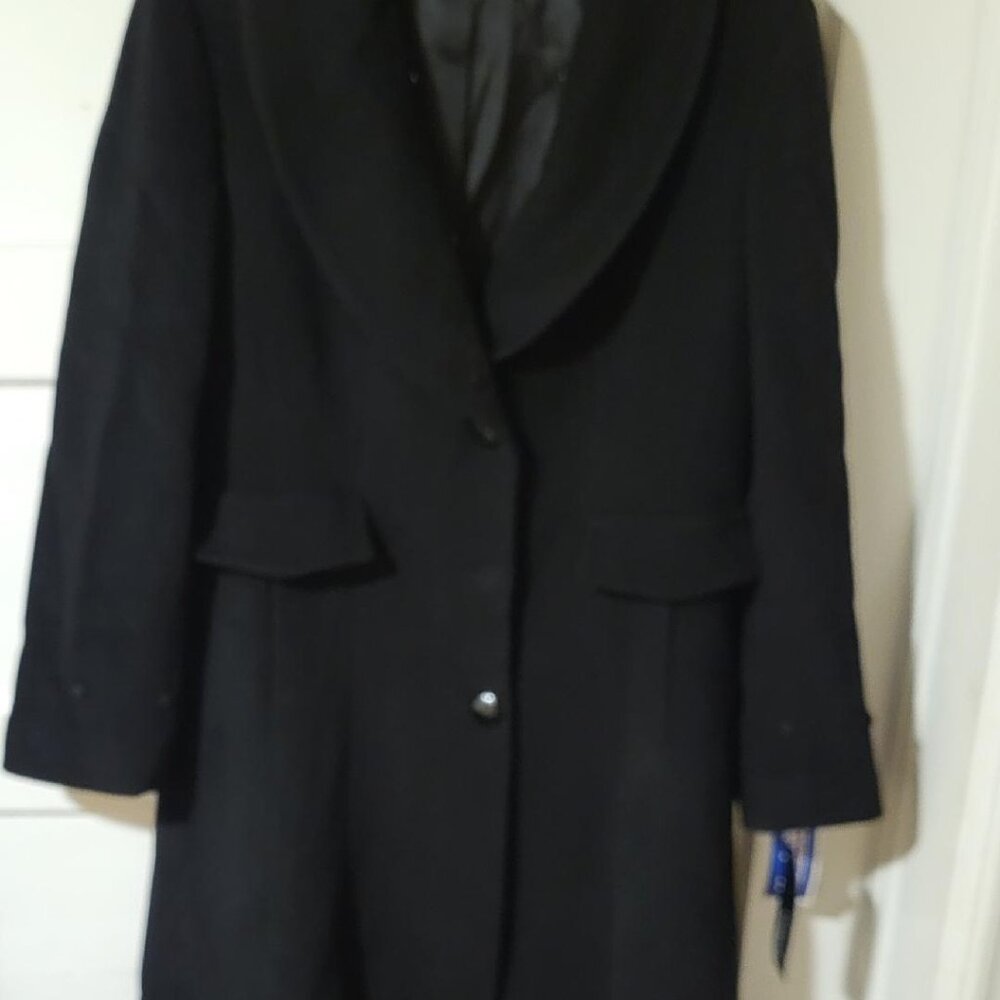 "JONES NEW YORK COLLECTION" WOMENS RIBBED ANGORA WOOL LONG COAT - SIZE 10 - NWT